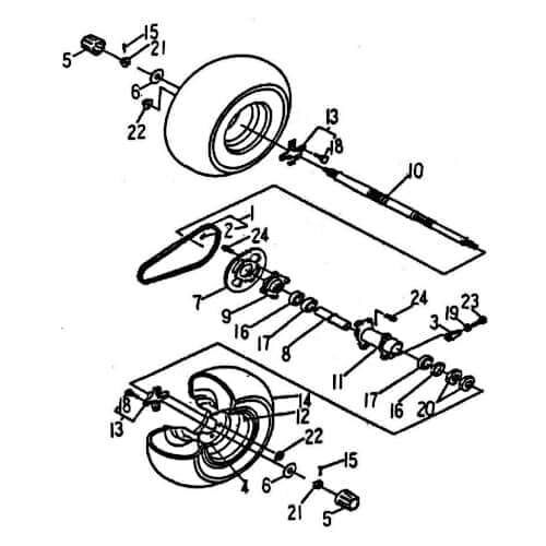 Rex Quad 50 Bundmutter Sechskantmutter ATV 50ccm 2Takt 99699 Motorroller.de Flanschmutter Sechskant-Mutter Flansch-Mutter Maschinenmutter Bund-Mutter