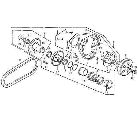 Bundmutter M12 Rex RS125 Capriolo Street Roller 79105 Motorroller.de Sechskantmutter Flanschmutter Sechskant-Mutter Flansch-Mutter Bund-Mutter