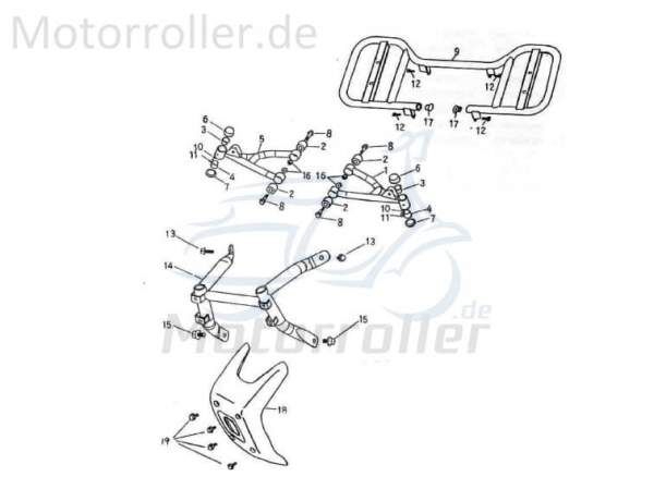 Adly Bundschraube M8x15mm Maschinenschraube Quad 50ccm 2Takt Motorroller.de Flanschschraube Flansch-Schraube Maschinen-Schraube Bund-Schraube ATV UTV