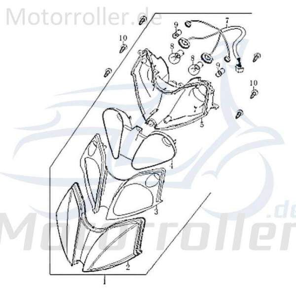 Kreidler Florett RMC-G Frontscheinwerfer Hauptscheinwerfer 83563 Motorroller.de Vorderlicht Frontlicht Frontleuchte Original Ersatzteil