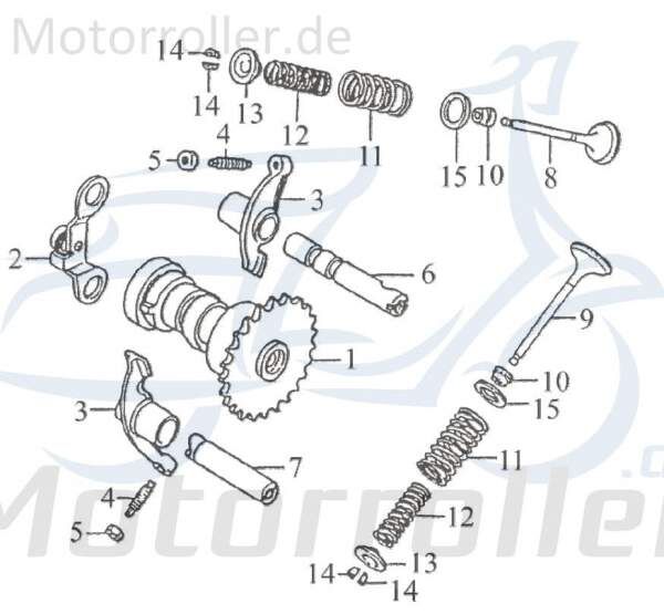 Auslassventil Nockenwelle Ventile Kart 170cc 4T 81340