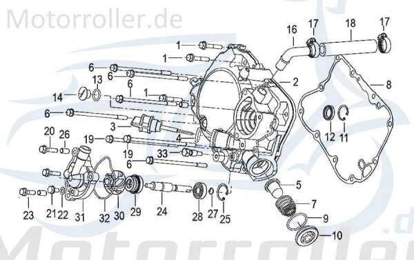 SMC Antriebswelle Kühlwasserpumpe Generic Roller 279223000000 Motorroller.de Antriebsachse Ausgangswelle Getriebeausgangswelle Getriebewelle Scooter