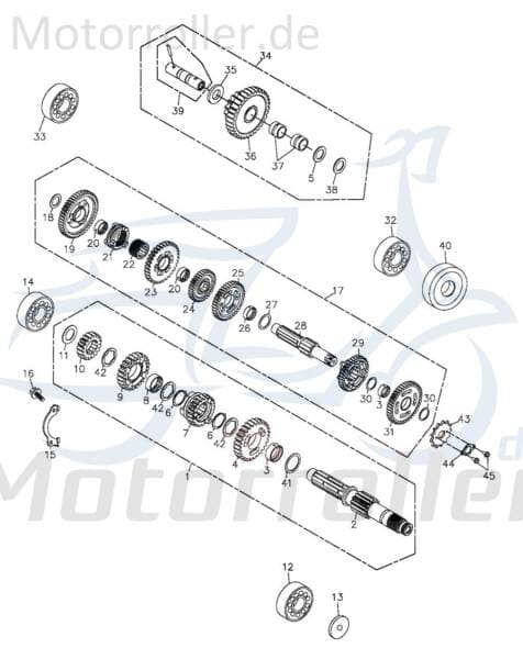 Zahnrad Adly ATV 300 Crossroad Sentinel Ritzel 272ccm 4Takt Motorroller.de Steuerrad Ketten-Rad Zwischenrad Steuer-Rad Zahn-Rad Getrieberad Quad UTV