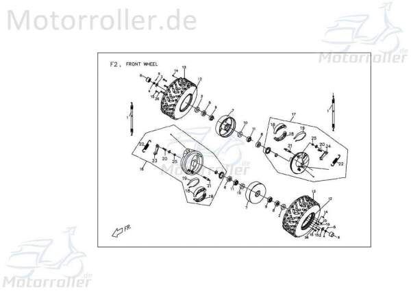 PGO Bundmutter M12 X-RIDER 150 Sechskantmutter 150ccm 4Takt Motorroller.de Flanschmutter Sechskant-Mutter Flansch-Mutter Maschinenmutter Bund-Mutter