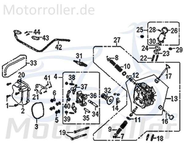 Kreidler Flory 125 Classic Auslassventil Motorroller 125ccm 4Takt 742029 Motorventil Zylinderventil Original Ersatzteil