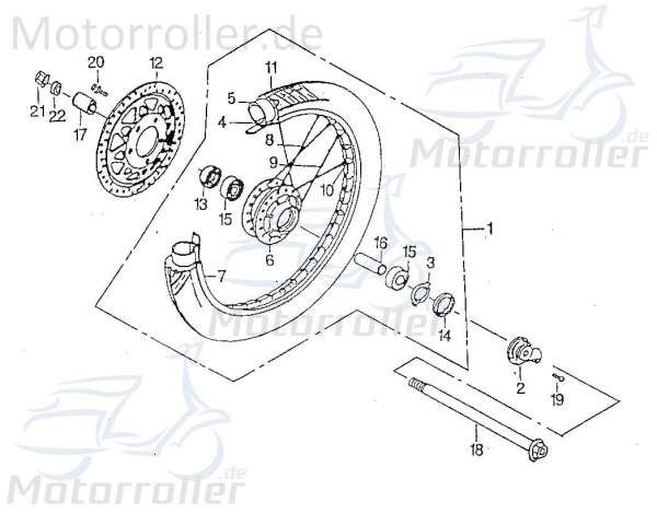 SMC Bundschraube M6x20mm Rex Chopper 125 125ccm 4Takt Motorroller.de Maschinenschraube Flanschschraube Flansch-Schraube Maschinen-Schraube Motorrad