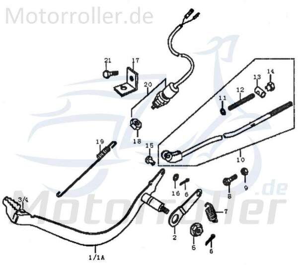 Rex Enduro 125 DD Bremsstange für 125ccm 4Takt 89583 Motorroller.de 125ccm-4Takt Motorrad Supermoto 125 DD Moped Ersatzteil Service Inpektion