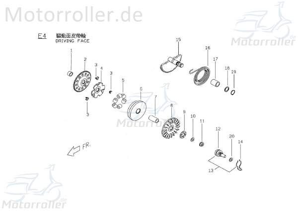 PGO Unterlegscheibe 10,5x32,5x1mm TR3 50 Mofa Distanzscheibe 92141000011 Motorroller.de Distanzhalter U-Scheibe Washer Beilagscheibe Ausgleichsscheibe