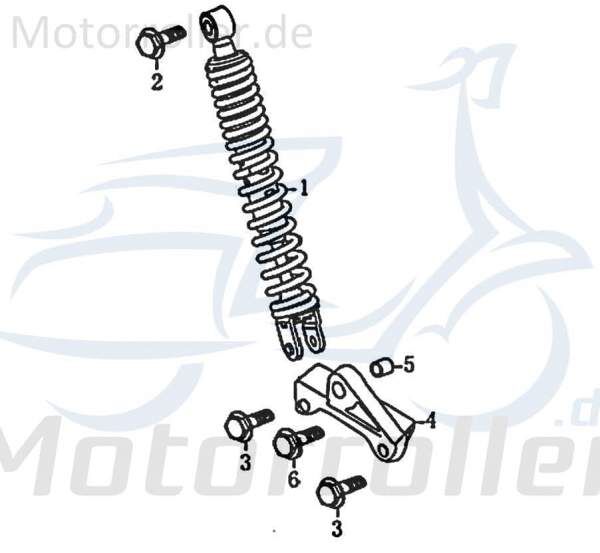 Jonway RMC-G 50 Sechskantschraube Halter 50ccm 2Takt 83689 Motorroller.de Befestigung Halterung Flachkopfschraube Sechskant-Schraube Bundschraube