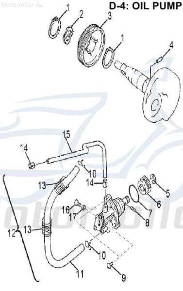 AEON Schneckenrad Ölpumpe Cobra 50 Quad ATV 50ccm 2Takt Motorroller.de Schneckengetriebe Schneckenantrieb Antriebsschnecke Minarelli liegend Revo 50