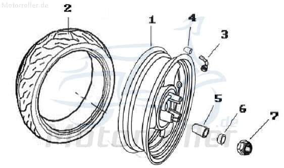 Buchse D=17xD=25x36mm Jonway Imola 125 Race/Urban 2100105-6 Motorroller.de Hülse Distanzhülse Lagerbuchse Distanz-Hülse Distanzbuchse Passhülse Moped