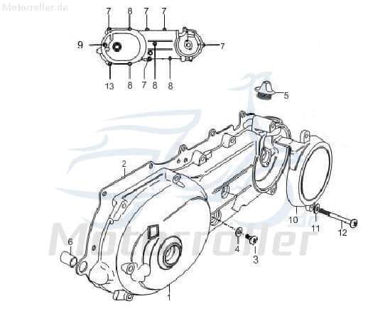 Eppella Eppelino 50 Ölpumpendeckel 50ccm 2Takt D1E41FM01.-2-00 Motorroller.de 1E40QMB Scooter Ersatzteil Service Inpektion Direktimport