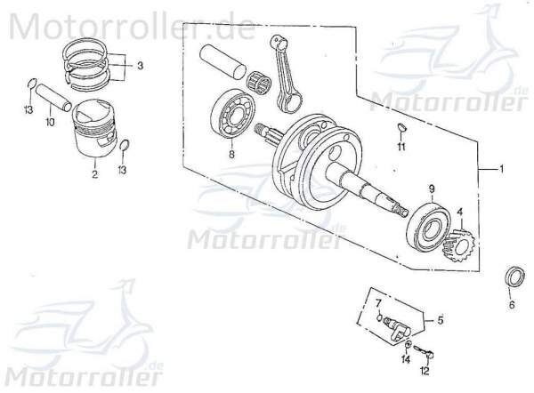 SMC Chopper 125 Kolbenringe Roller 125ccm 4Takt 11636-CHP-00 Motorroller.de Kolbenringsatz Verdichtungsringe Kolben-Ring Kompressionsringe Scooter