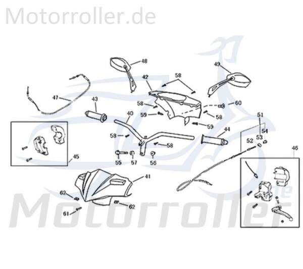 Bremslichtschalter Jonway Florett 2.0 50 City Scooter 741165 Motorroller.de Bremsschalter Stop-Schalter Bremslicht-Schalter Stoplichtschalter Moped