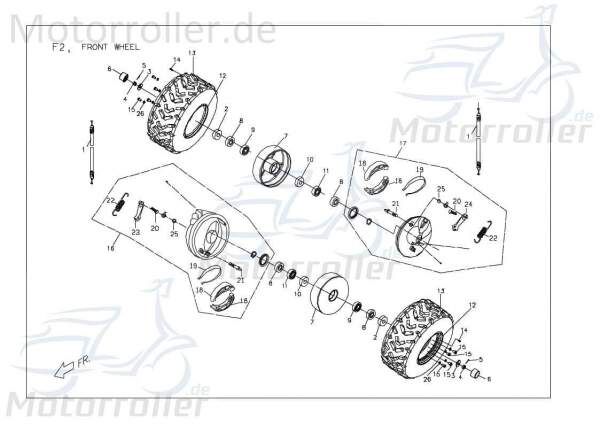 Felge schwarz (60) Stahlfelge PGO X0407140600