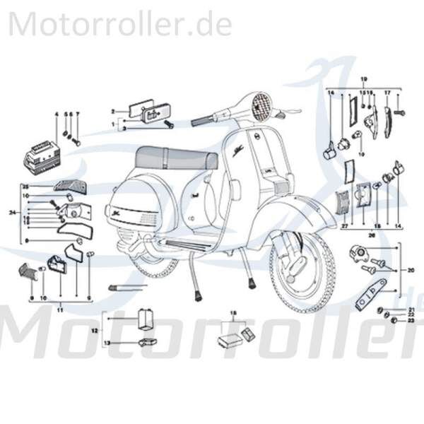 Blinker vorn rechts Kreidler STAR Deluxe 4S 125 Roller 720290 Motorroller.de Signalleuchte Blinklicht Blinkleuchte Fahrtrichtungsanzeiger Winker LML