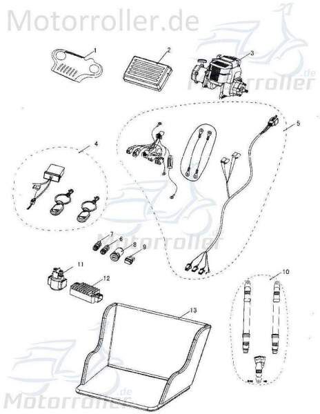 Abdeckung Elektrik Buggy Tongjian Abdeckhaube 45ccm 4Takt Motorroller.de Kappe Deckel Schutz Verkleidung Platte Cover Blende Schutzhaube 40ccm-4Takt