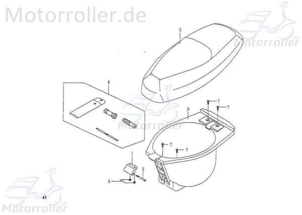 Bundschraube Helmfach Rex RS125 Capriolo Street 125ccm 4Takt Motorroller.de Maschinenschraube Flanschschraube Flansch-Schraube Maschinen-Schraube