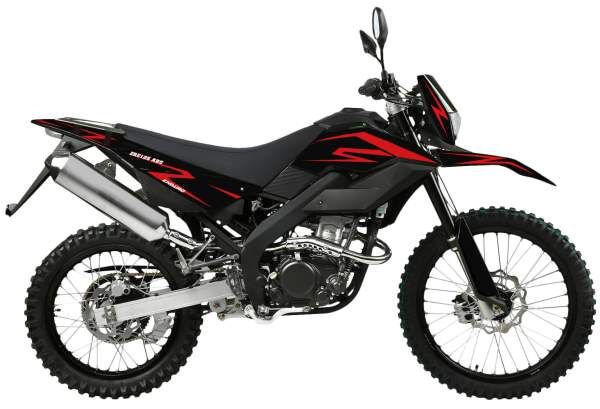 Motorrad Fighter 125 ZRE-S schwarz Euro 5 Leichtkraftrad Enduro 4 Takt 125ccm