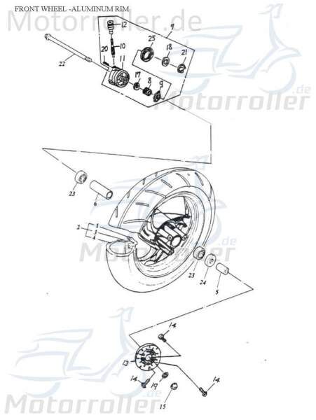 Adly Sechskantschraube ATV 50 II Utility XXL AC 50ccm 2Takt Motorroller.de Befestigung Halter Halterung Flachkopfschraube Sechskant-Schraube Quad UTV