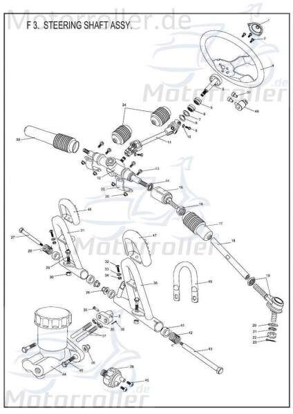 PGO Bugrider 200 Halter Lenkgetriebe Befestigung Halterung 200ccm 4Takt B54450701M0 Motorroller.de Haltebügel Halteblech Halte-Blech Halte-Bügel Buggy