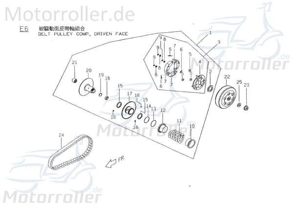 PGO Kupplungsplatte Big Max 50 Roller Scooter 50ccm 2Takt Motorroller.de PGO 50ccm-2Takt Ligero RS 50 Ersatzteil Service Inpektion Direktimport