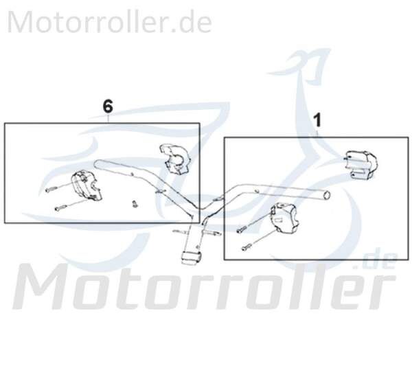 Kreidler Galactica 3.0 LC 50 Schaltereinheit links 741485 Motorroller.de Lenkerarmatur Kombischalter Lenkerschalter Schalterelement