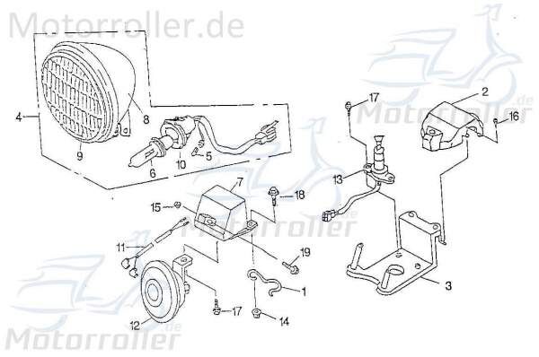 Kabelbaum Scheinwerfer Rex Chopper 125 Stromverteiler 93247 Motorroller.de Kabelbaumverteiler Kabelsatz Kabel-Baum Motorrad Ersatzteil Service