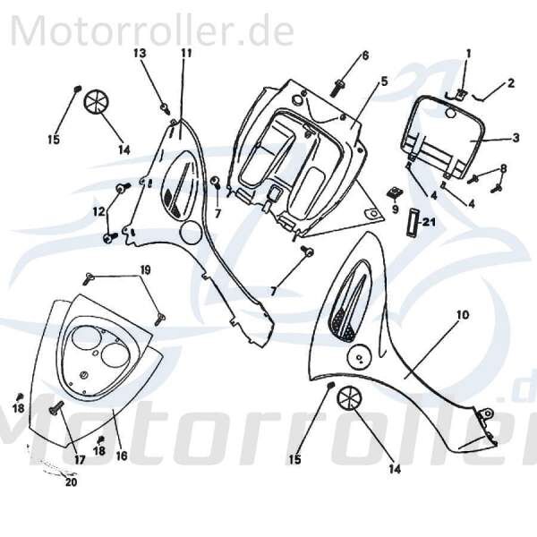 Sechskantschraube M6x12mm Kreidler Florett 125E FIG 27A-12 Motorroller.de Befestigung Halter Halterung Flachkopfschraube Sechskant-Schraube Motorrad