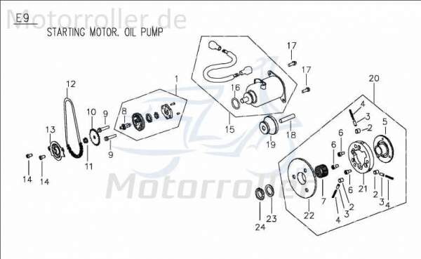 PGO Kappe Rollenfeder G-Max 50 Verkleidung Schutz 50ccm 2Takt Motorroller.de Blende Deckel Abdeckung Haube Abdeckhaube Schutzhaube Überdeckung Scooter