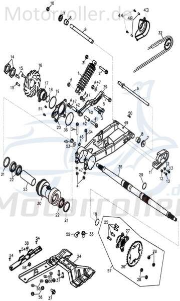 Adly Kettenrad / Antriebsrad 32 Zähne Zahnrad 272ccm 4Takt Motorroller.de Ritzel Ketten-Rad Zahn-Rad Antriebs-Rad 320ccm-4Takt Quad ATV ATV 400 UTV