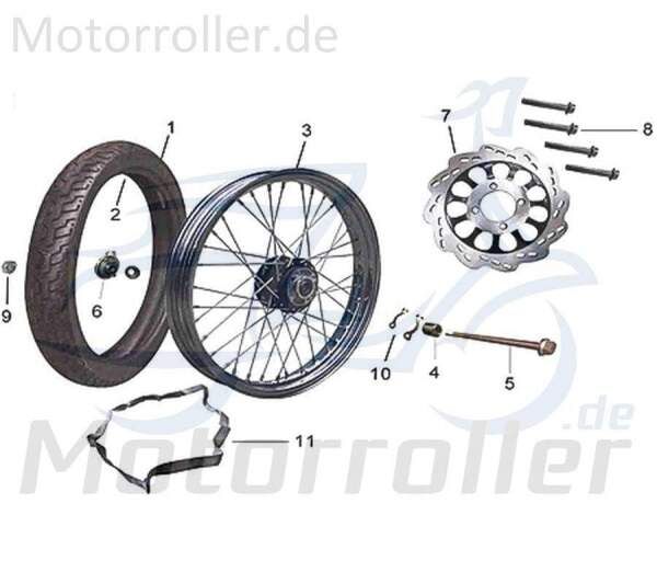 Kreidler DICE CR 125i Distanzbuchse rechts Vorderrad Distanzhülse 780116 Motorroller.de Distanz-Hülse Passhülse Passbuchse Moped Ersatzteil