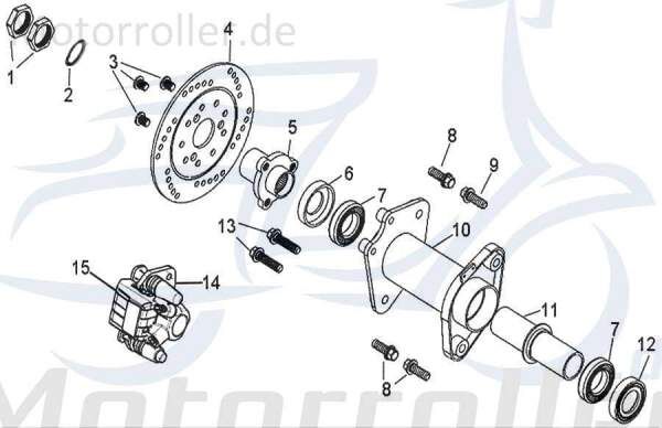 AEON Bundschraube M12x1,25x32mm Overland 180 ATV 180ccm 4Takt Motorroller.de Maschinenschraube Flanschschraube Flansch-Schraube Maschinen-Schraube UTV