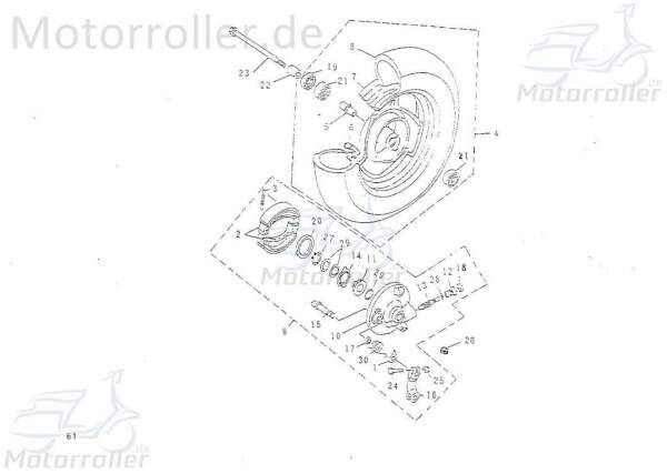 SMC Extra 50 T Unterlegscheibe 50ccm 2Takt 97201-071008-B Motorroller.de Distanzhalter U-Scheibe Washer Beilagscheibe Ausgleichsscheibe Mokick Service