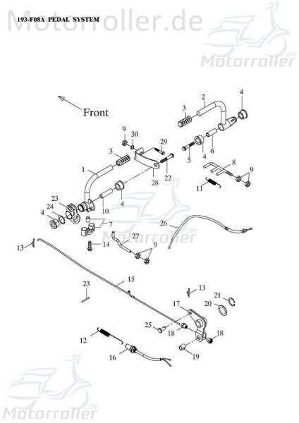 Adly Bremsarmatur GK 125 Bremshebel Buggy 125ccm 4Takt Motorroller.de Handbremshebel Handbremsgriff Brems-Hebel Bremsdruckarmatur Brems-Griff Service