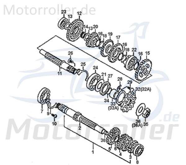 Lager Getriebe Motorroller Kreidler Street 125 89175 Kugellager Getriebelager