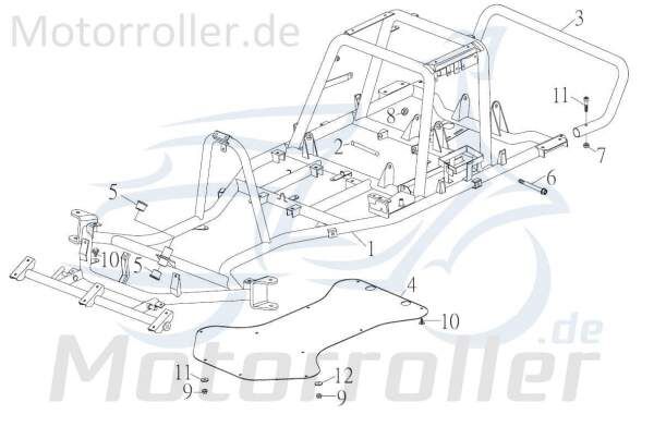 Kreidler F-Kart 170 Rahmen Gestell 170ccm 4Takt 75870 Motorroller.de Metallrahmen Fahrgestell Rahmenteil Grundgerüst Fahrzeugrahmen Fahrzeuggestell