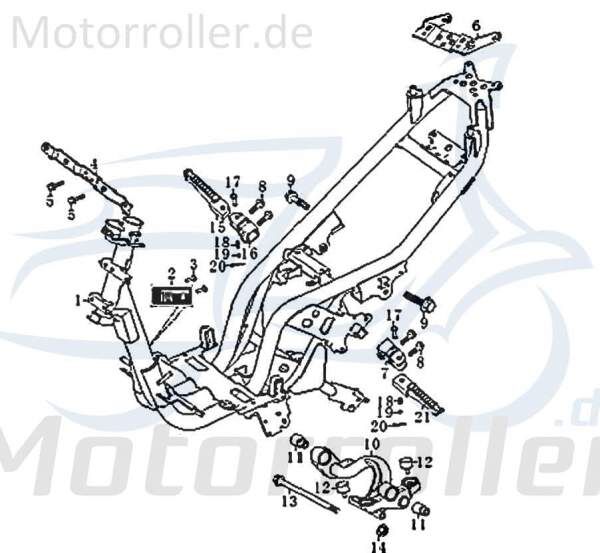 Fußrastenhalter links Rahmen Motorrad Kreidler 83484