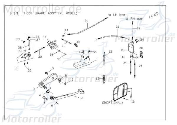 PGO Seilzughebel X-RIDER 50 Quad ATV 50ccm 2Takt X24680300002 Motorroller.de PGO 50ccm-2Takt X-RIDER 110 UTV Ersatzteil Service Inpektion Direktimport