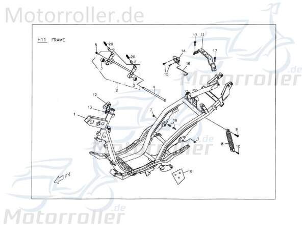 PGO Gummipuffer Gummidämpfer G-Max 125 Motorlager Roller C1486050000 Motorroller.de Lagerbuchse Silentblock Gummilager Silentlager Anschlagblock