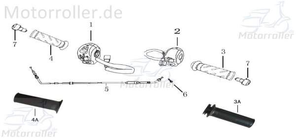 Jonway Galactica Gaszug Bowdenzug 50ccm 2Takt 1080202-5 Motorroller.de Seilzug Bautenzug Gasseilzug Bauten-Zug Bowden-Zug Gas-Zug Seil-Zug Scooter