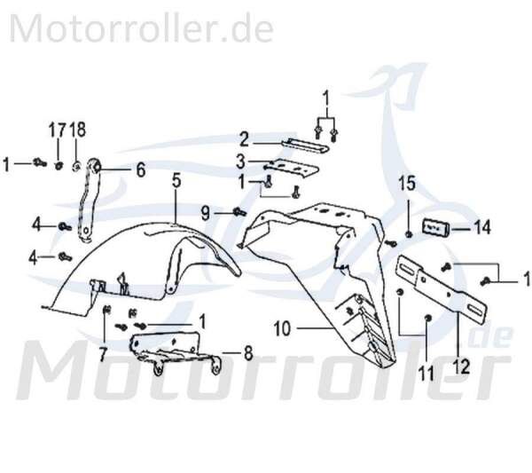 Bundmutter M6 Jonway Insignio 250 DD Flanschmutter 750422 Motorroller.de Sechskantmutter Sechskant-Mutter Flansch-Mutter Maschinenmutter Bund-Mutter