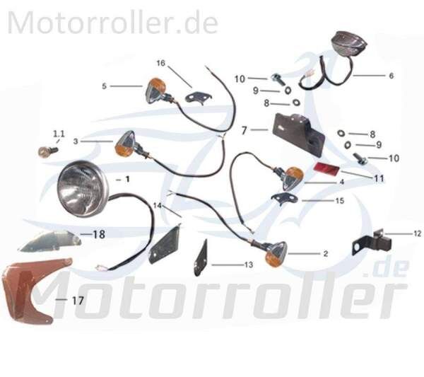 Scheinwerfer Hauptscheinwerfer Front-Scheinwerfer 780060 Motorroller.de Frontscheinwerfer Vorderlicht Frontlicht Frontleuchte Haupt-Scheinwerfer Moped