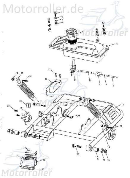 Tongjian Kinderbuggy Bremsklötze Bremsbelag Bremsbeläge hinten 7.020.060 Eppella TBM Kasea Wangye Minibuggy Bremssteine Bremsschuhe Hinterradbremse