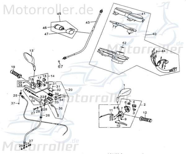 PGO PMX 110 Griffgummi rechts Lenkergriff Handgriff Roller 110ccm 2Takt P2542000000 Motorroller.de Haltegriff Drehgriff Lenker-Griff Halte-Griff