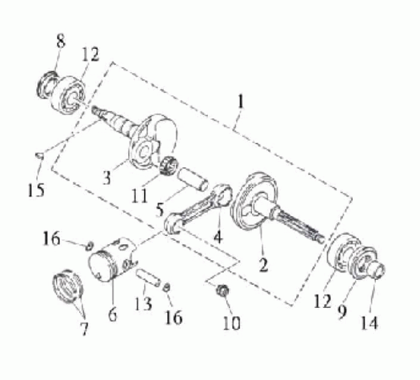 Generic XOR 50 Stroke Nadellager 50ccm 2Takt 93310-1215164 Motorroller.de Rollenlager Rollen-Lager Walzenlager Kolbenbolzenlager Nadel-Lager Scooter