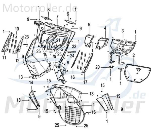 Blechschraube 4.2x10mm Jonway Insignio 250 DD Scooter 750429 Motorroller.de Kreuzschlitzschraube Kreuzschraube Blech-Schraube Treibschraube Kreidler