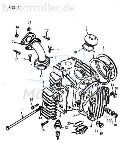 Jincheng JC 50 Monkey Repl. Zündkerze NGK 50ccm 4Takt 220600 Motorroller.de A 7 TC A7TC spark plug plugs Roller-Zündkerze Motorroller-Zündkerze