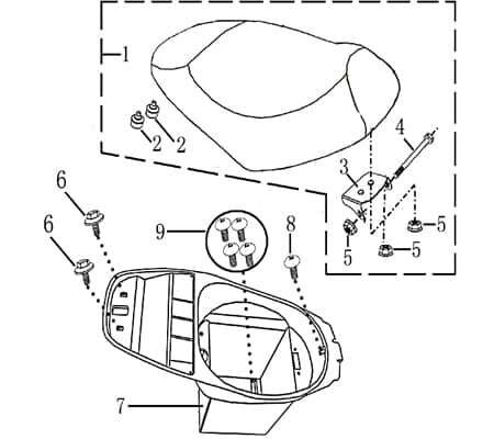 Batteriefach hinten Batteriebox AGM-MOTORS 1010208-2