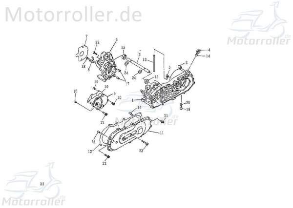 SMC Extra 50 Off Road Motorlagerachse 50ccm 2Takt 15117-NAF-00 Motorroller.de Motorlagerwelle Minarelli liegend Extra 50 Off Road 50kmh Mokick Service